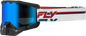 FLY Racing Focus Snow Goggle Red White with Smoke Dark Blue Dual‑Pane Lens