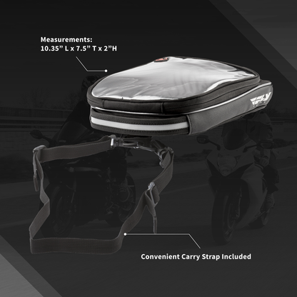 FLY Racing Mini Tank Bag Motorcycle ATV Dual Sport ADV 2.5L Touch Screen Pocket