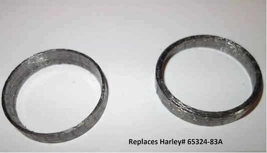 Tapered Exhaust Gaskets SET Pair For Harley Big Twin Sportster XL Repl 65324-83A