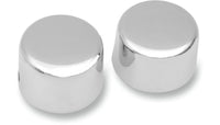 Chrome 3/4 inch front axle cap cover set for Harley XL FXST Touring models