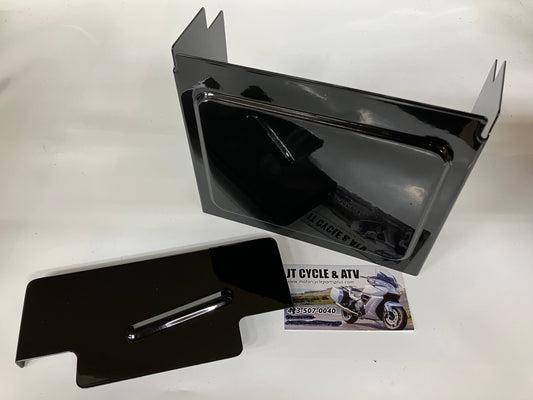 Black Gloss Battery Cover Kit Top & Side Harley Dyna Wide Glide FXDWG 1997-2005 66375-97/66368-97