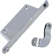 Drag Specialties chrome front and rear oil tank brackets for Harley Softail 1984‑1999