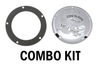 Chrome Live to Ride Eagle Spirit derby cover with Cometic gasket for Harley Touring and Trike 2015-2025