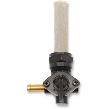 DRAG SPECIALTIES 0705-0307 Fuel Petcock Valve - Forward - Gloss Black - 22 mm
