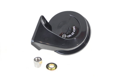 DRAG SPECIALTIES 2107-0156 12V Black Cow Bell Horn - Harley Davidson FLT 1990-2024