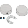 Drag Specialties Chrome Swingarm Pivot Bolt Covers