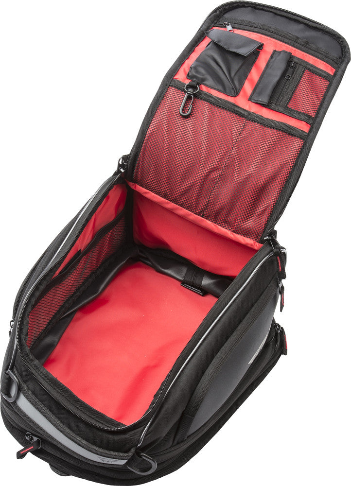 FLY Racing Medium Tank Bag Motorcycle ATV Dual Sport ADV 11L Expandable to 20L Touch Screen Pocket Rain Cover