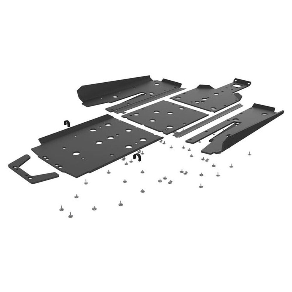 Seizmik UHMW Skid Plate Kit with integrated tree kickers installed on Polaris General XP 4 1000