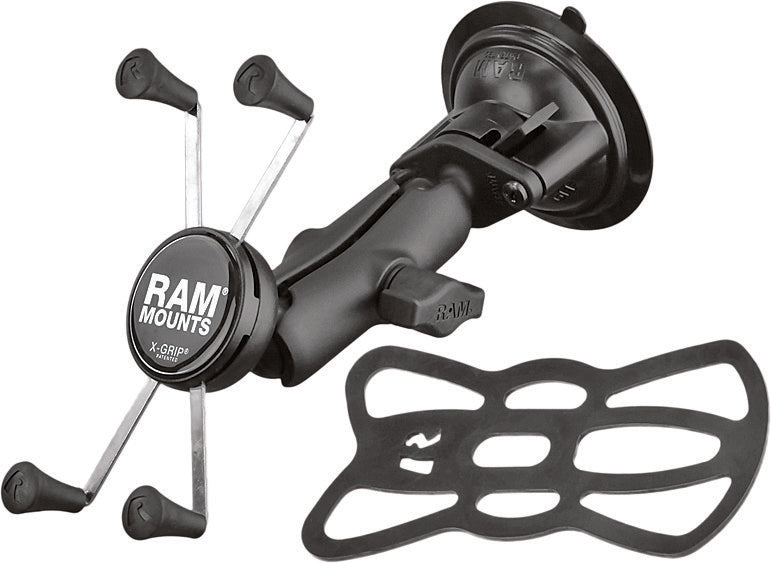 RAM-B-166-UN10U X-Grip Large Phone/Tablet Suction Cup Motorcycle Mount Kit RAM Mounts USA Made Shock Dampening Ball-and-Socket System