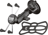 RAM-B-166-UN10U X-Grip Large Phone/Tablet Suction Cup Motorcycle Mount Kit RAM Mounts USA Made Shock Dampening Ball-and-Socket System