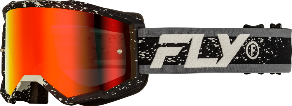 FLY Racing Zone Goggle Black/Grey with Red Mirror/Smoke Lens – 37‑51524