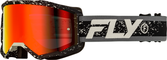 FLY Racing Zone Goggle Black/Grey with Red Mirror/Smoke Lens – 37‑51524