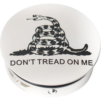 FIGURATI DESIGNS 1303-0365 FD40-DTOM-SS Swing Arm Swingarm Chrome Covers For select Harley Models "Don't Tread On Me" - Custom