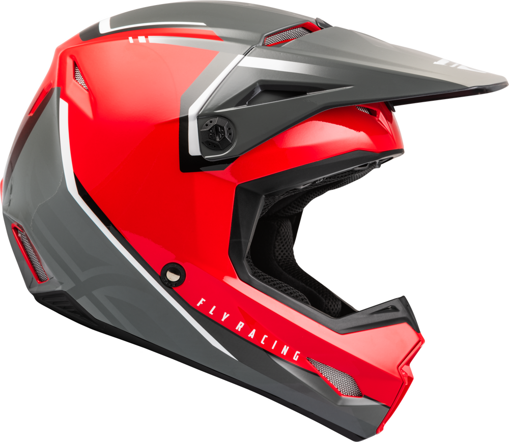 FLY Racing Kinetic Vision Offroad Motorcycle ATV Dirtbike Helmet in Red/Grey (Size XL only)