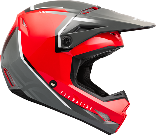 FLY Racing Kinetic Vision Offroad Motorcycle ATV Dirtbike Helmet in Red/Grey (Size XL only)