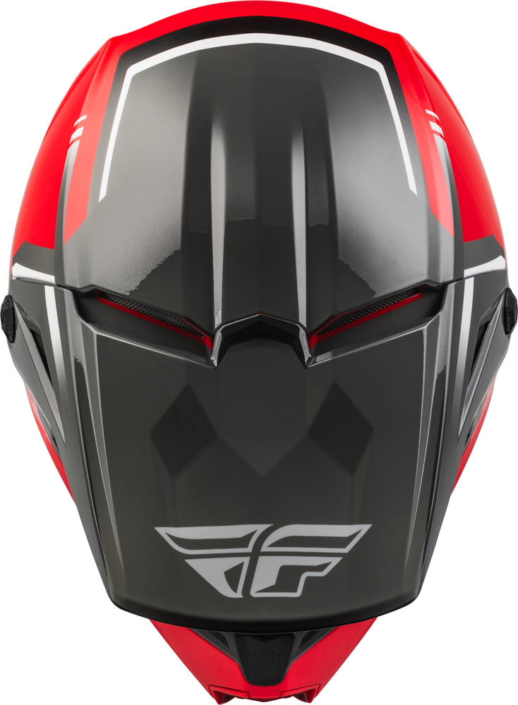 FLY Racing Kinetic Vision Offroad Motorcycle ATV Dirtbike Helmet in Red/Grey (Size XL only)