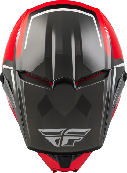 FLY Racing Kinetic Vision Offroad Motorcycle ATV Dirtbike Helmet in Red/Grey (Size XL only)