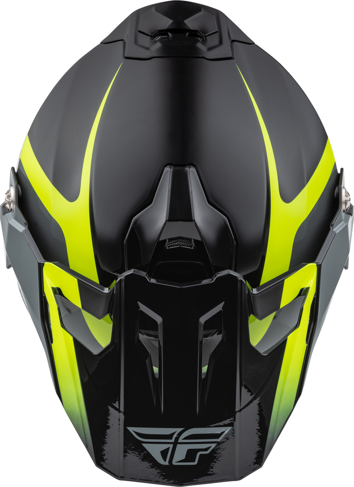 FLY Racing Trekker Pulse Dual Sport Offroad ATV Motorcycle Helmet in Black/Hi-Vis (XL)
