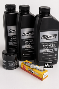 Yamaha YFM550 Grizzly Oil Change Tune Up Kit (2009–2014)  Moose Offroad 10W‑40 + NGK LMAR6A‑9