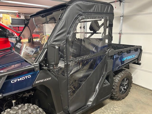 Seizmik Soft Cab Back Enclosure with Vinyl Zippered Doors – Fits CFMOTO UForce 1000 (2019–2025) – Marine‑Grade Canvas & Aqua‑View Vinyl