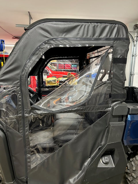 Seizmik Soft Cab Back Enclosure with Vinyl Zippered Doors – Fits CFMOTO UForce 1000 (2019–2025) – Marine‑Grade Canvas & Aqua‑View Vinyl