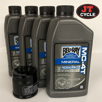 Honda VFR800 Interceptor Oil Change Kit  BelRay 10W‑40 Oil + HiFlo Filter  2002–2018  Made in USA