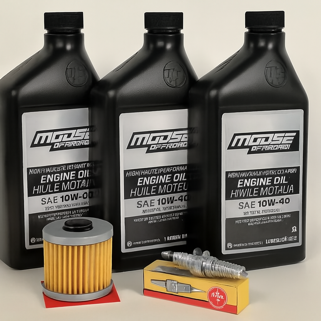 Honda TRX 350 Rancher 00-06 Oil Change Filter Kit NGK Spark Plug Tune Up Maintenance Service