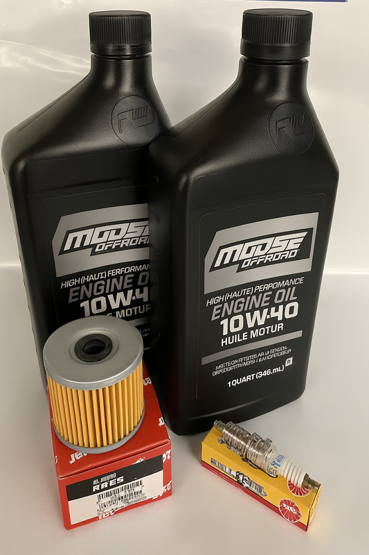 Kawasaki KEF300 Lakota 95-03 Oil Change Filter Tune Up Kit NGK Spark Plug Maintenance Service