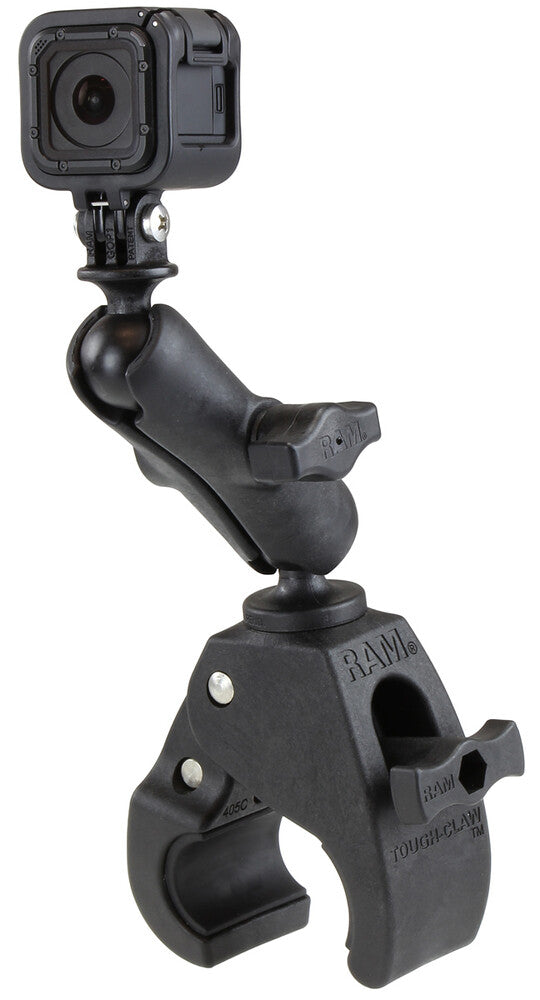 RAM® Tough-Claw™ Medium Clamp Mount with Universal Action Camera Adapter