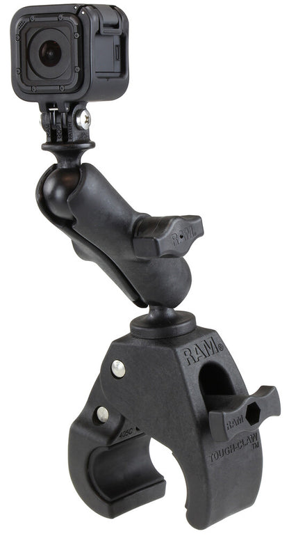 RAM® Tough-Claw™ Medium Clamp Mount with Universal Action Camera Adapter