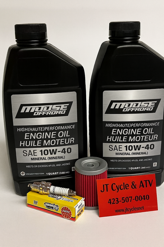 Suzuki LTF160 160E Quad Sport Runner 89-04 Conventional Oil Change Filter Spark Plug Kit NGK Service Maintenance