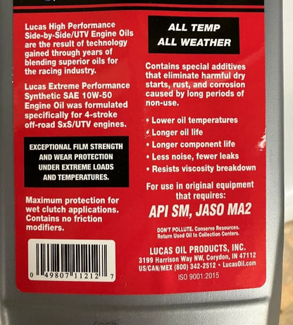 2014-2021 Polaris RZR XP 1000 Lucas NGK Oil Change Filter Tune Up Kit Service Maintenance