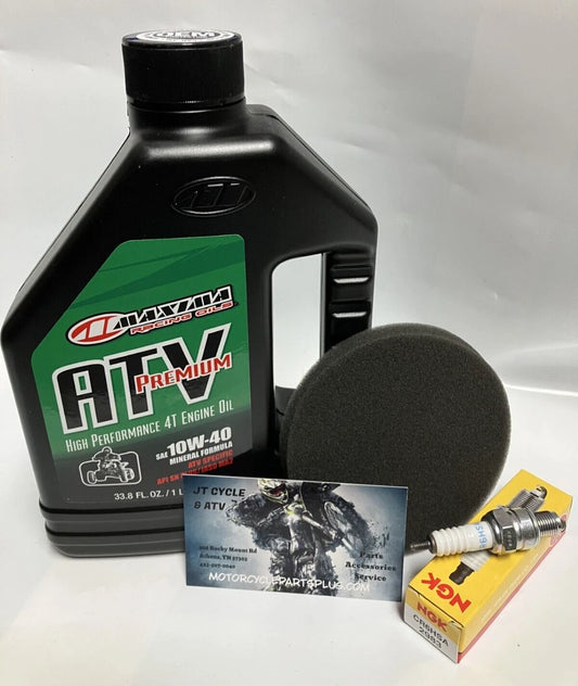 Suzuki LTZ50 QuadSport Quad Sport Premium Tune Up Oil Change Air Filter Kit NGK Spark Plug Service Maintenance