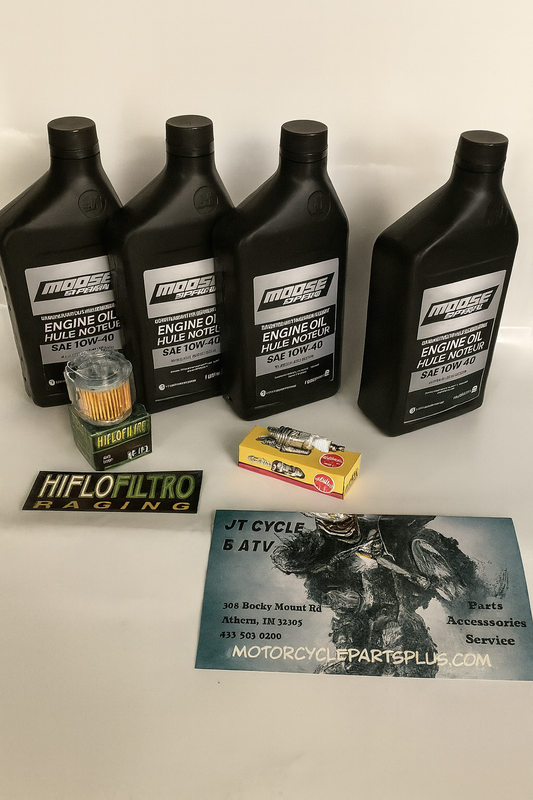 Yamaha YFM400 Kodiak Big Bear 400 Oil Change Filter Kit NGK Spark Plug Tune Up Service Maintenance