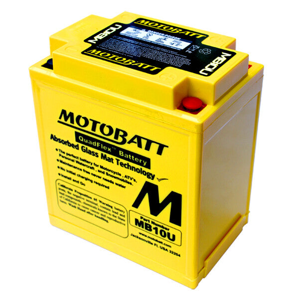 MOTOBATT BATTERY MB10U SEALED FACTORY ACTIVATED Replaces # 12N10-3A 12N10-3A-1 12N10-3A-2 12N10-3B 12N11-3A-1 YB10A-A2 YB10L-A2 YB10L-B YB10L-B2