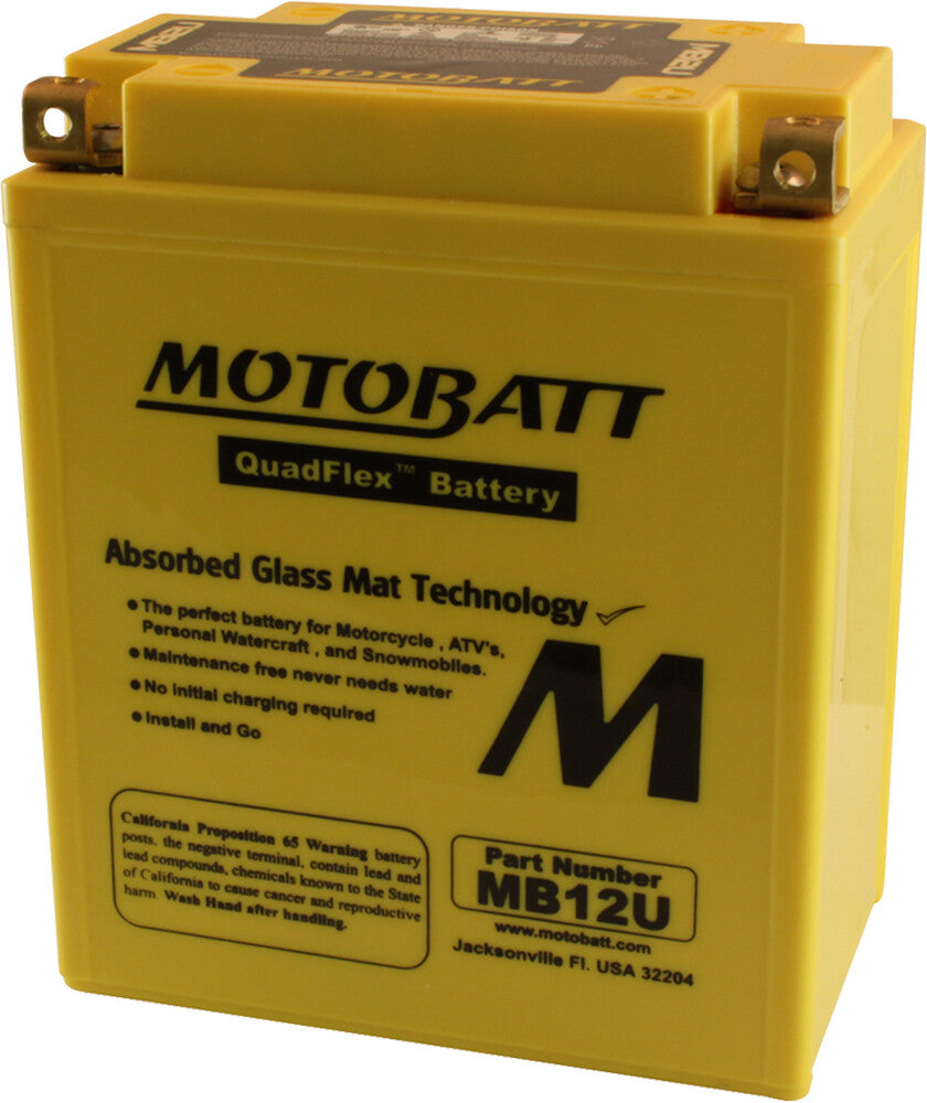 MOTOBATT BATTERY MB12U SEALED FACTORY ACTIVATED Replaces # 12N12A-4A-1 YB12A-A YB12A-B YB12AL-A YB12AL-A2 YB12C-A