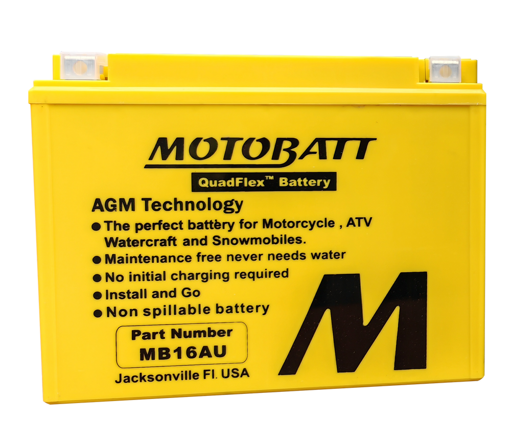 MOTOBATT BATTERY MB16AU SEALED FACTORY ACTIVATED Replaces # YB16AL-A2