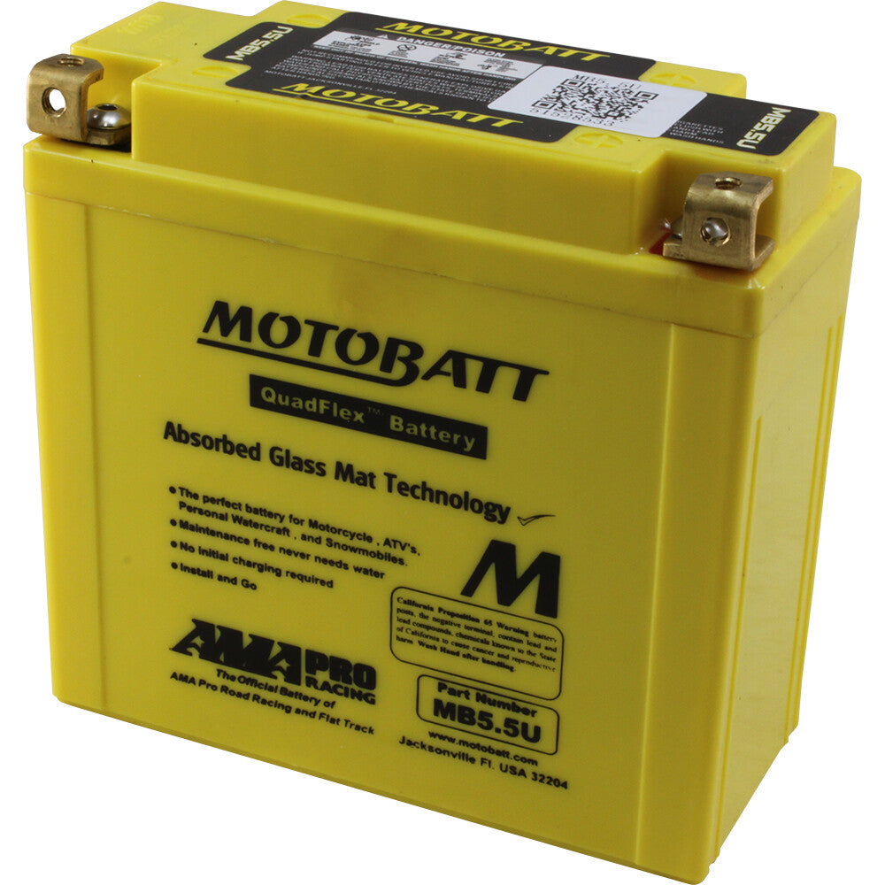 MOTOBATT BATTERY MB5.5U SEALED FACTORY ACTIVATED Replaces # 12N5.5-3B and 12N5.5-4A