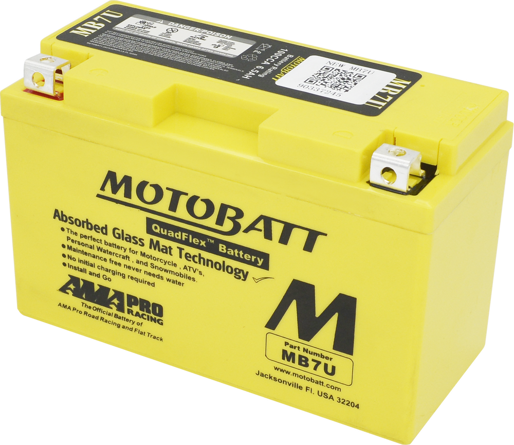 MOTOBATT BATTERY MB7U SEALED FACTORY ACTIVATED Replaces # YT7B-BS