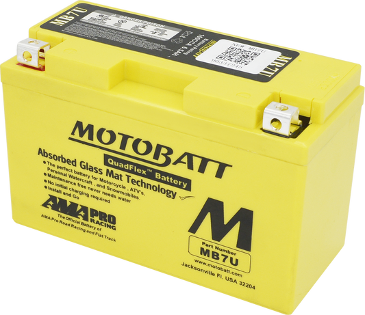 MOTOBATT BATTERY MB7U SEALED FACTORY ACTIVATED Replaces # YT7B-BS