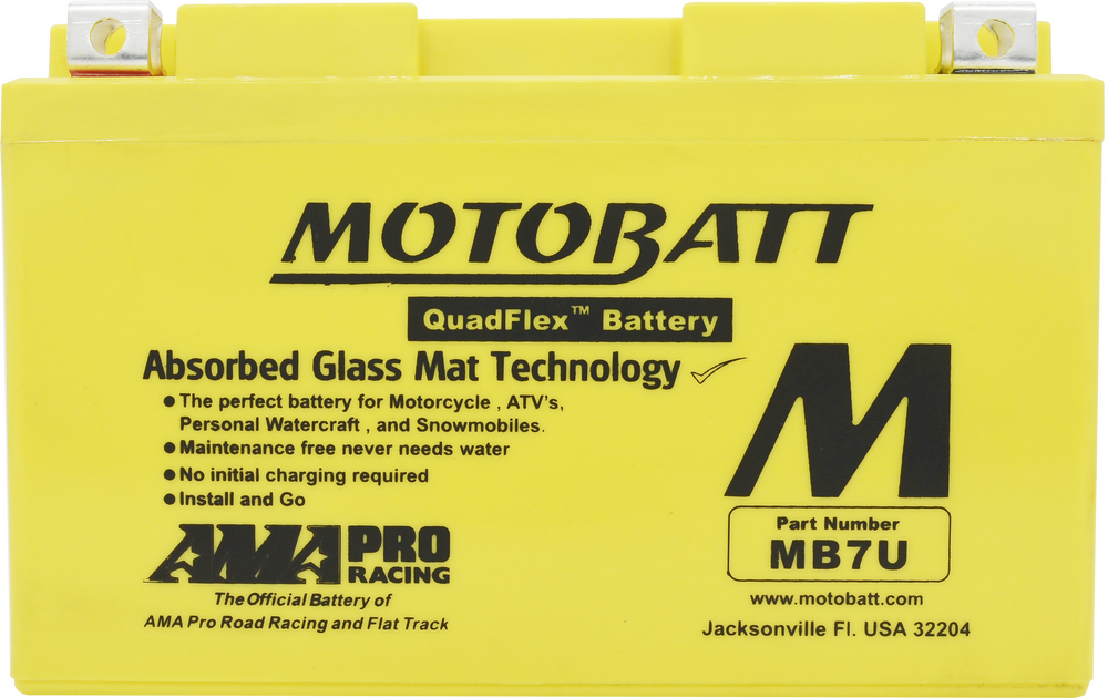 MOTOBATT BATTERY MB7U SEALED FACTORY ACTIVATED Replaces # YT7B-BS