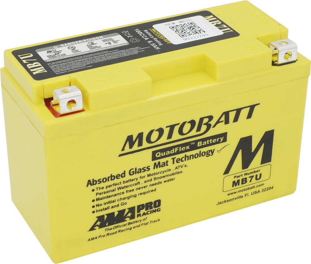 MOTOBATT BATTERY MB7U SEALED FACTORY ACTIVATED Replaces # YT7B-BS