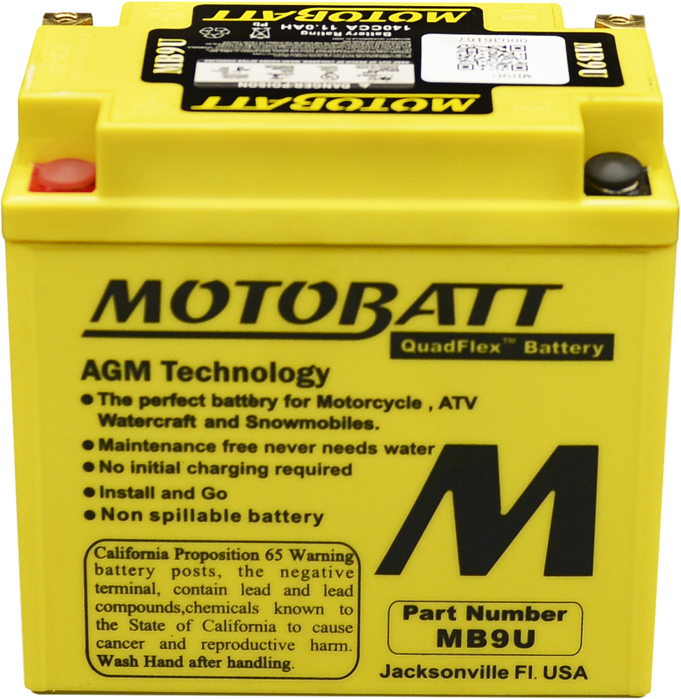 MOTOBATT BATTERY MB9UHD SEALED FACTORY ACTIVATED Replaces # 12N7-3B 12N7-4A 12N7-4B 12N7D-3B 12N9-3A 12N9-3A-1 12N9-3B 12N9-4B-1 YB7-A YB7L-B YB9-B YB9A-A YB9L-A2 YB9L-B