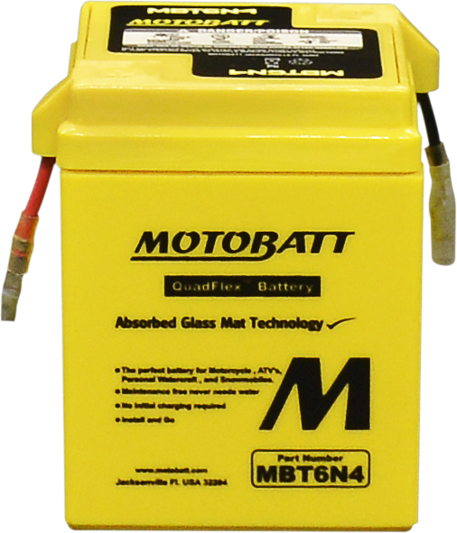 MOTOBATT BATTERY MBT6N4 SEALED FACTORY ACTIVATED Replaces # 6N4-2A 6N4-2A-3 6N4-2A-4 6N4-2A-5 6N4-2A-6 6N4C-1B