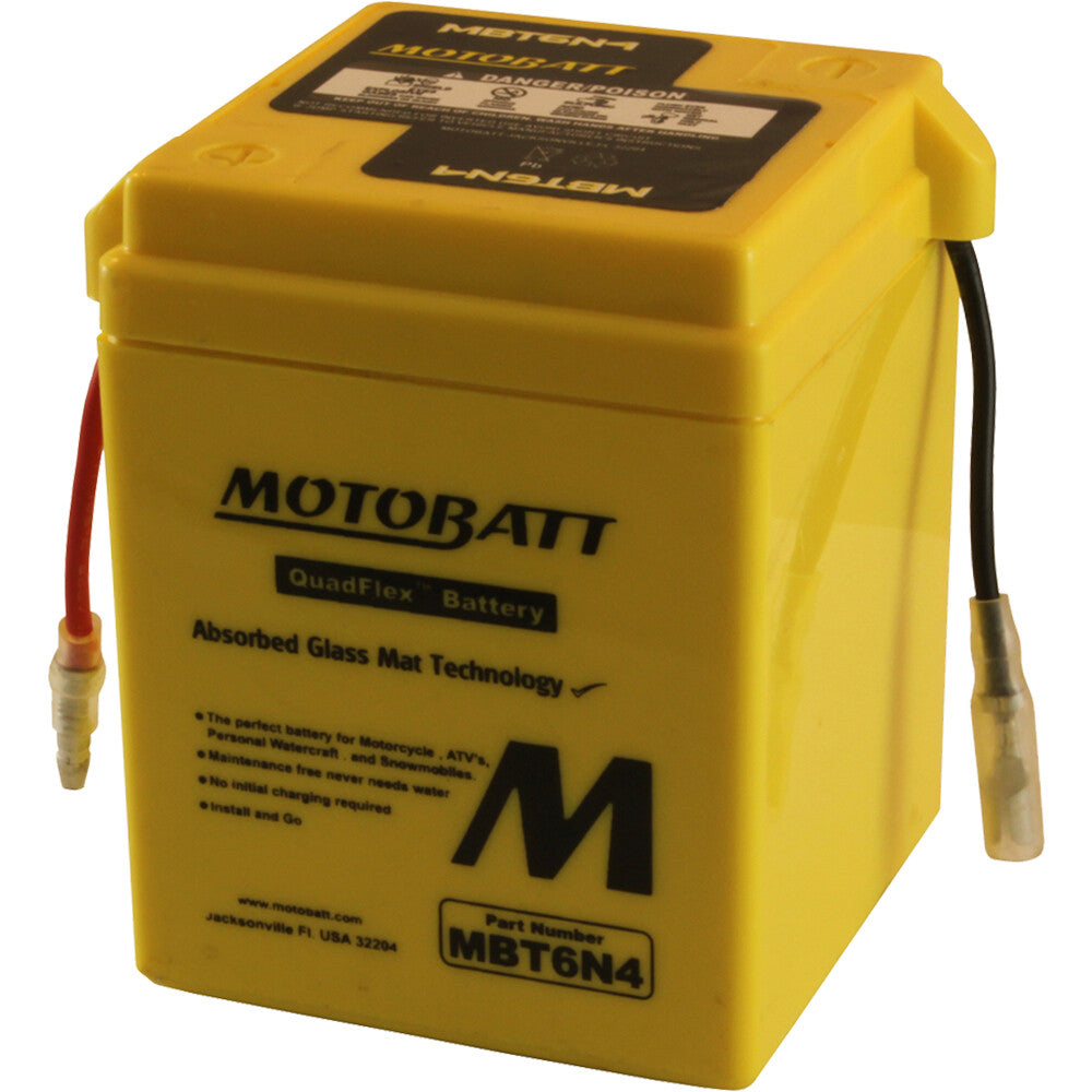 MOTOBATT BATTERY MBT6N4 SEALED FACTORY ACTIVATED Replaces # 6N4-2A 6N4-2A-3 6N4-2A-4 6N4-2A-5 6N4-2A-6 6N4C-1B