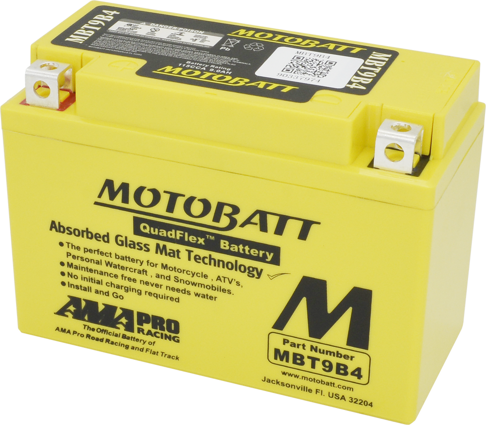 MOTOBATT BATTERY MBT9B4 SEALED FACTORY ACTIVATED Replaces # YT9B-BS