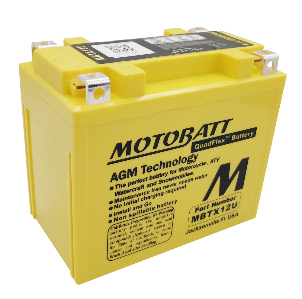 MOTOBATT BATTERY MBTX12U SEALED FACTORY ACTIVATED Replaces # YTX12-BS YTX14-BS YTX14H-BS YTX14L-BS