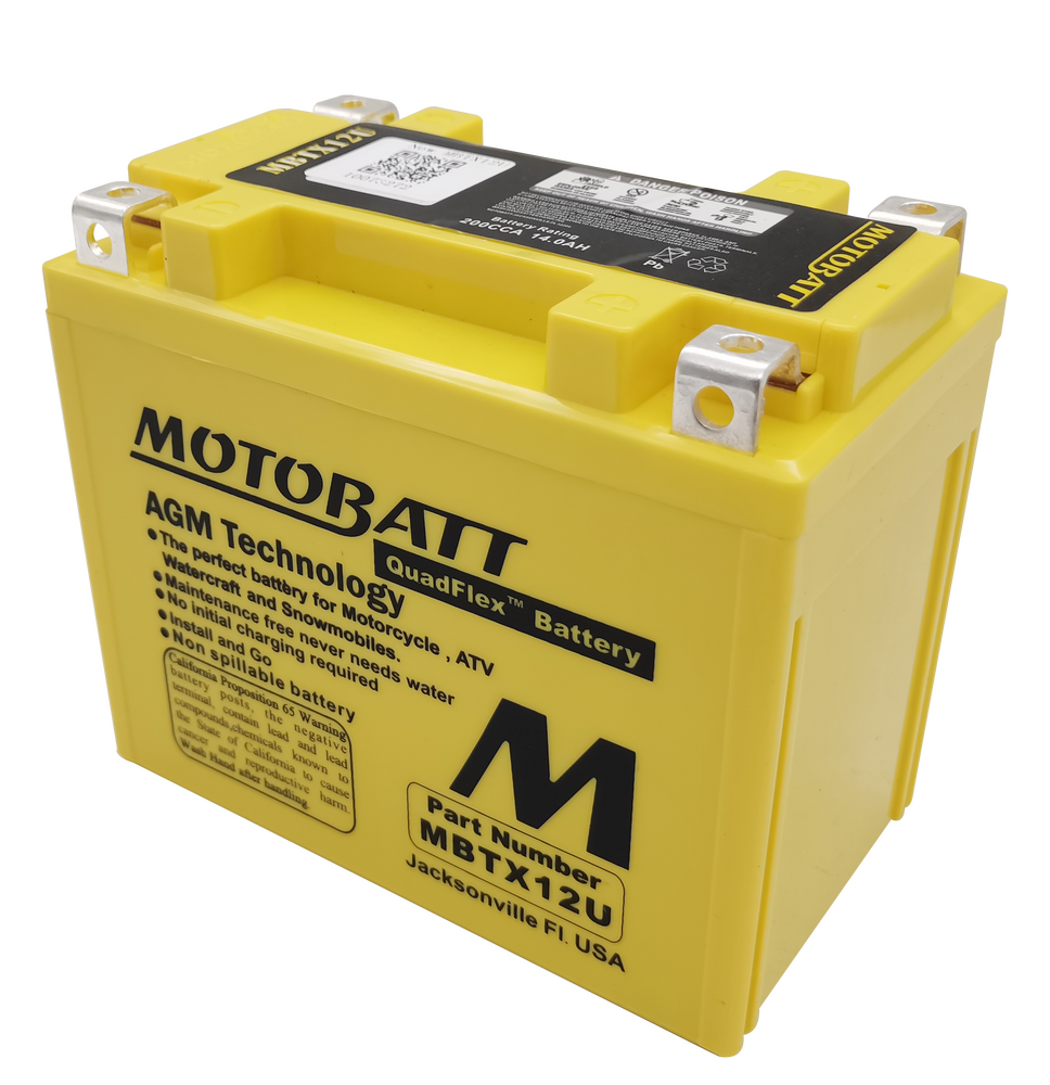 MOTOBATT BATTERY MBTX12U SEALED FACTORY ACTIVATED Replaces # YTX12-BS YTX14-BS YTX14H-BS YTX14L-BS