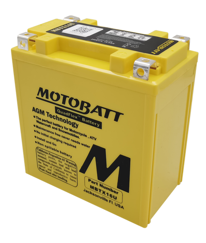 MOTOBATT BATTERY MBTX16U SEALED FACTORY ACTIVATED Replaces # YTX16-BS YTX16-BS-1 YTX20CH-BS