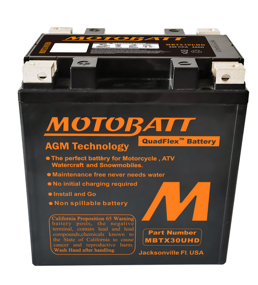 MOTOBATT BATTERY MBTX30U(HD) SEALED FACTORY ACTIVATED Replaces # GYZ32HL  12N14-3A 12N24-3A 53030 Y60-N24-A Y60-N24AL-B YB30L-B YIX30L